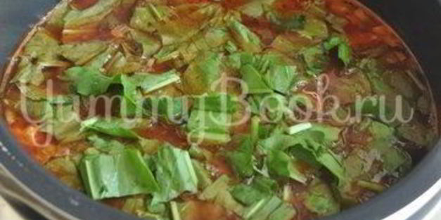 зеленый борщ в мультиварке