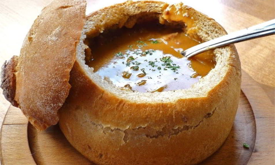 Рецепт чечевичного супа в хлебе