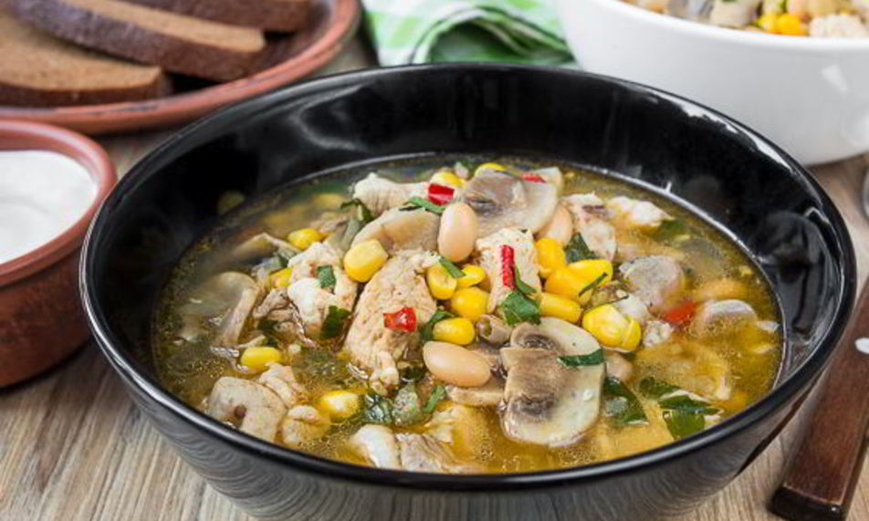 Рецепт чили-суп из курицы с грибами