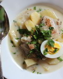 Суп с яйцом