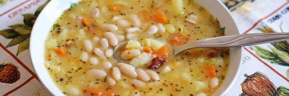Фасолевый суп с картофелем и рисом