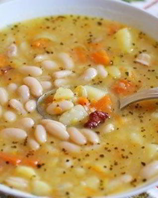 Фасолевый суп с картофелем и рисом
