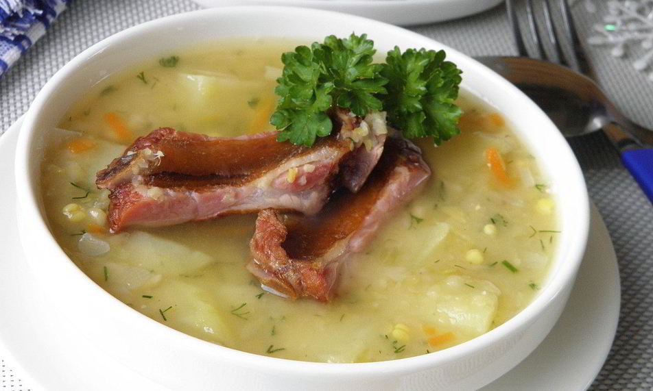 Рецепт гороховый суп с копчеными ребрышками