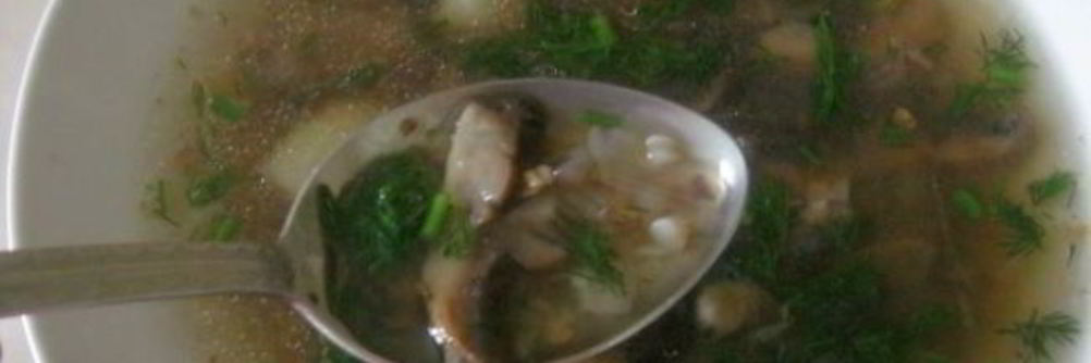 Гречневый суп с грибами