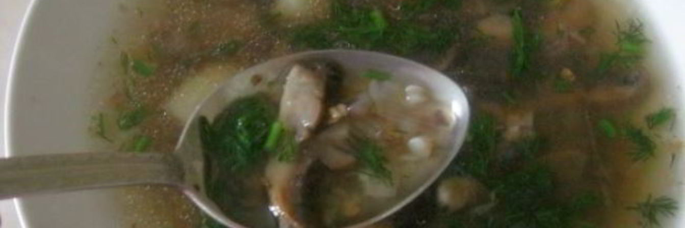 Гречневый суп с грибами