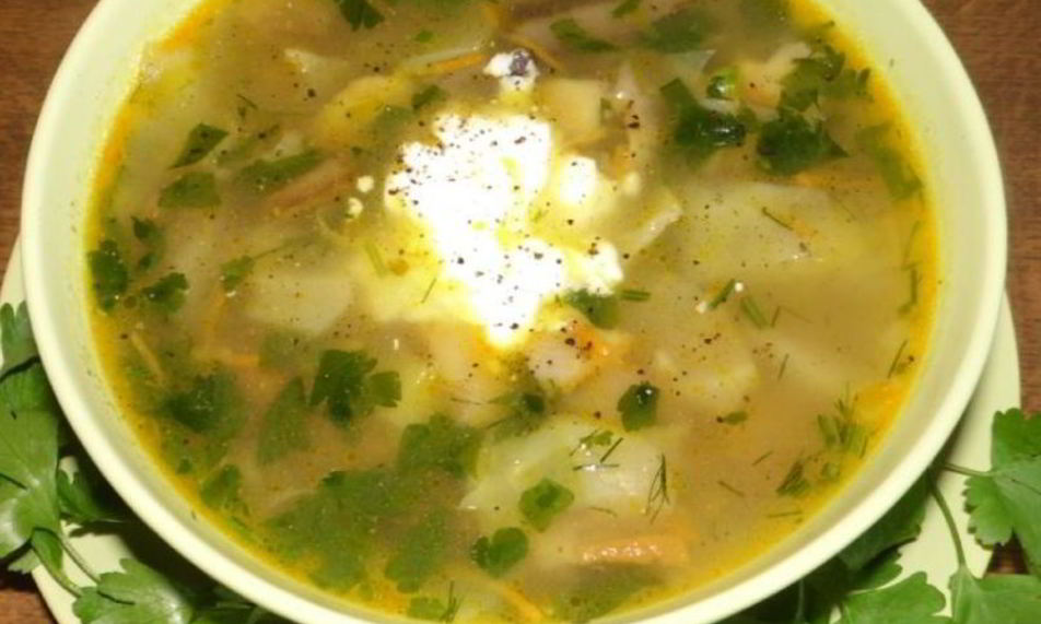 Рецепт грибной суп с капустой