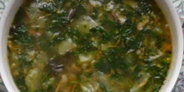 грибной суп с капустой