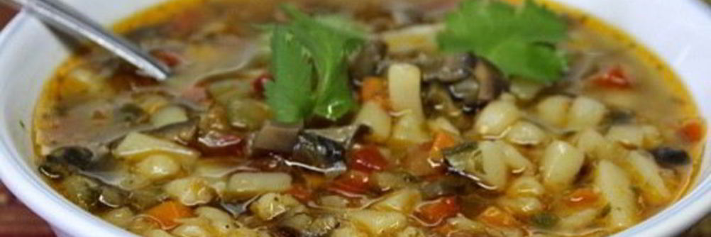 Грибной суп с перловкой