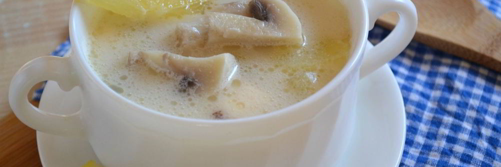 Грибной суп с плавленым сыром