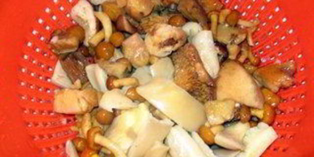 грибной суп со сливками и сыром в хлебных горшочках-мешочках