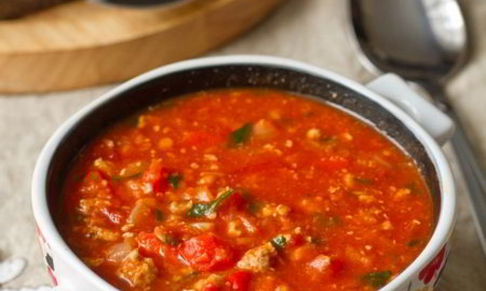 Рецепт густой томатный суп с фаршем и чечевицей