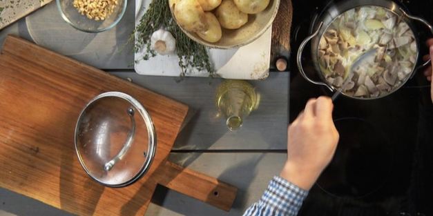 картофельно-грибной крем-суп