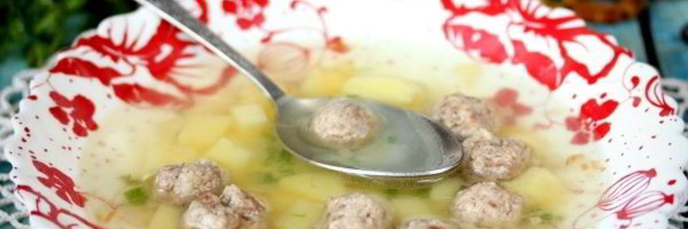 Картофельный суп с фрикадельками