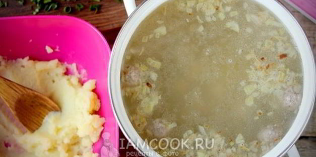 картофельный суп с фрикадельками