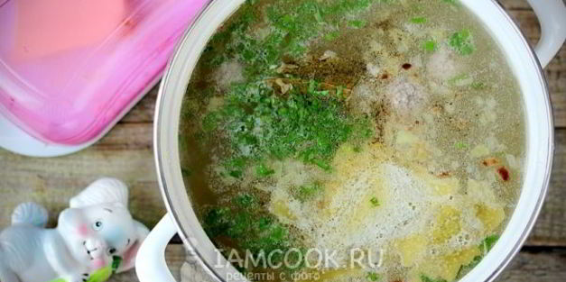 картофельный суп с фрикадельками