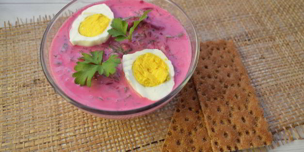 кефирный суп со свеклой