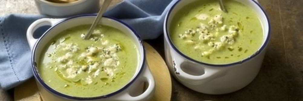 Крем-суп из брокколи с голубым сыром
