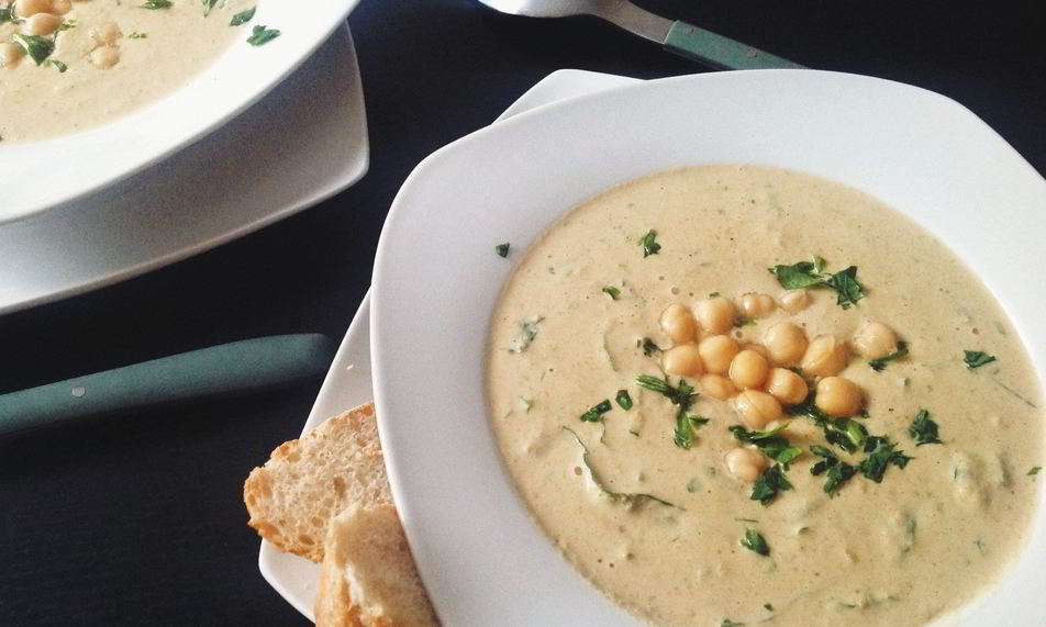 Рецепт крем-суп из нута и шпината