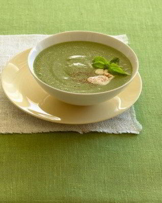 Крем-суп из цукини с греческим йогуртом и мятой