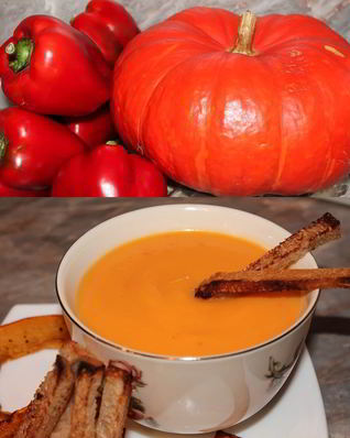 Крем-суп из тыквы и болгарского перца