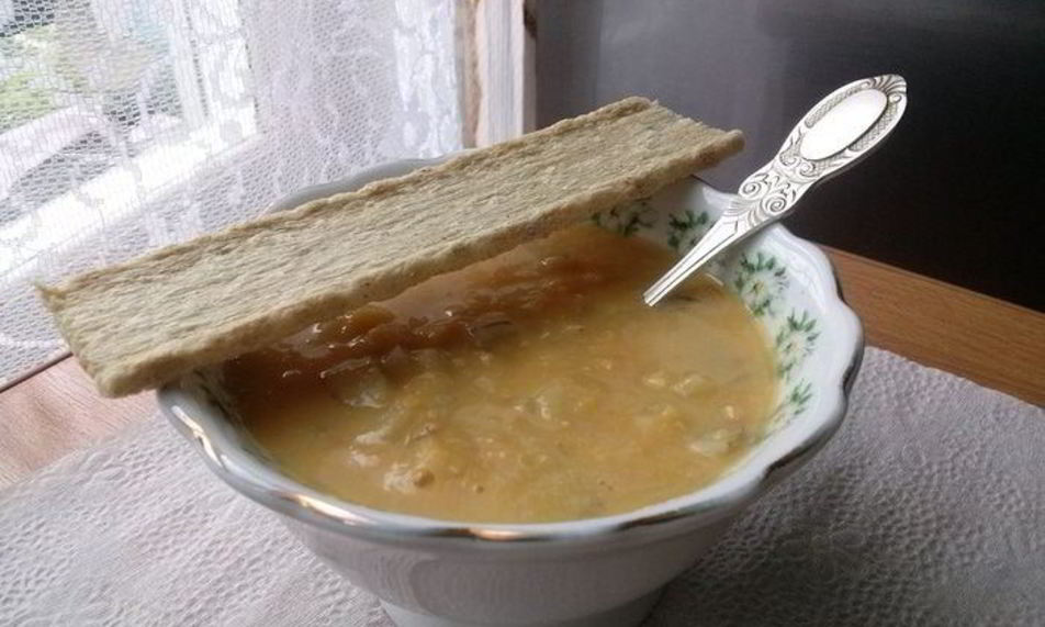 Рецепт крем-суп с красной чечевицей и кукурузой