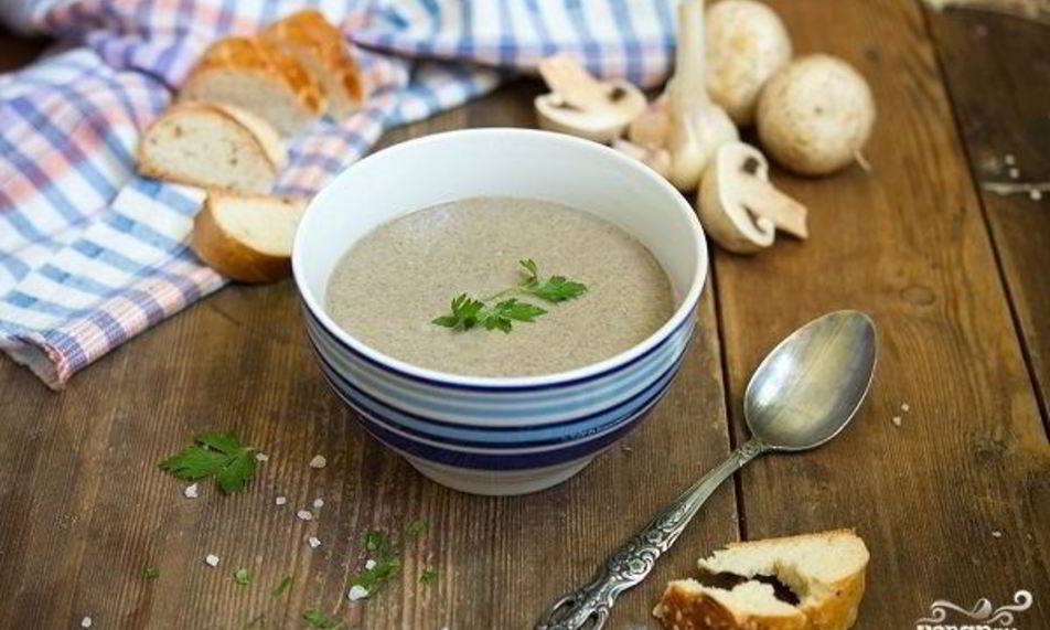 Рецепт крем-суп с шампиньонами