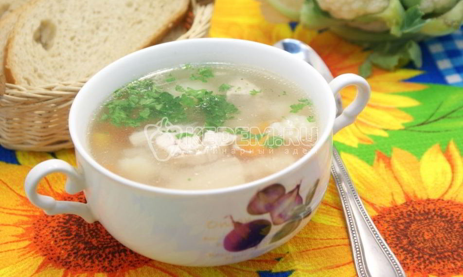 Рецепт куриный суп с цветной капустой