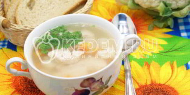 куриный суп с цветной капустой