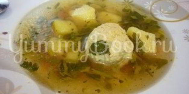 легкий супчик с куриными фрикадельками