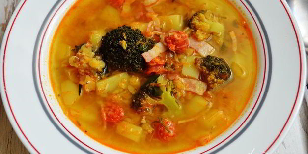 мужской суп с чечевицей и