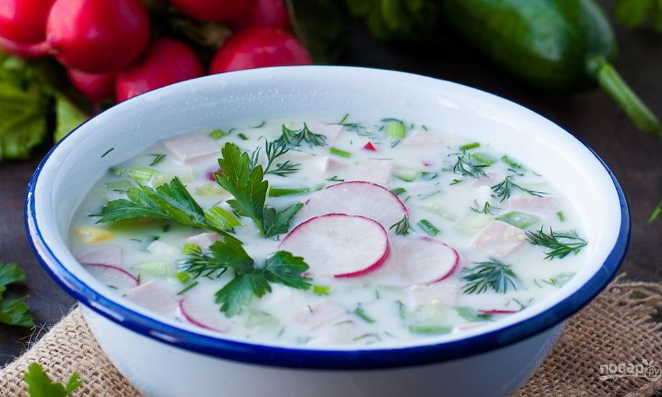Рецепт окрошка на кефире