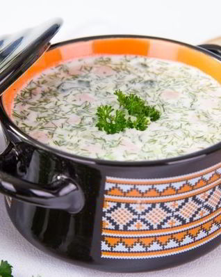 Окрошка на сыворотке