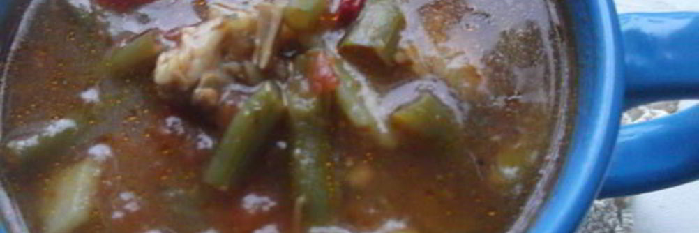 Острый суп со стручковой фасолью