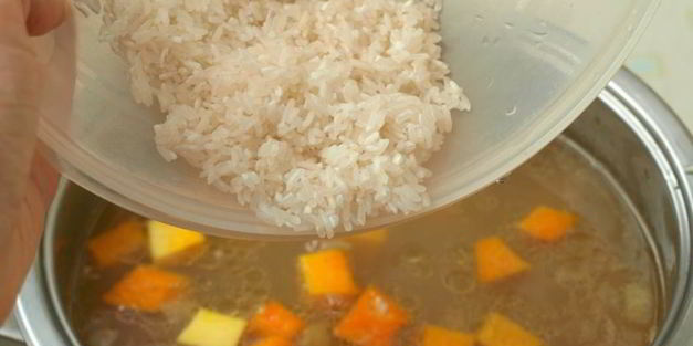 рисовый суп с индейкой и тыквой