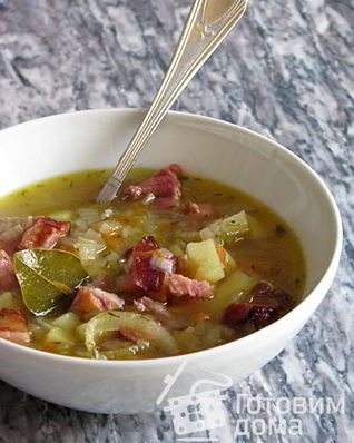 Шотландский луковый суп с копченой свининой