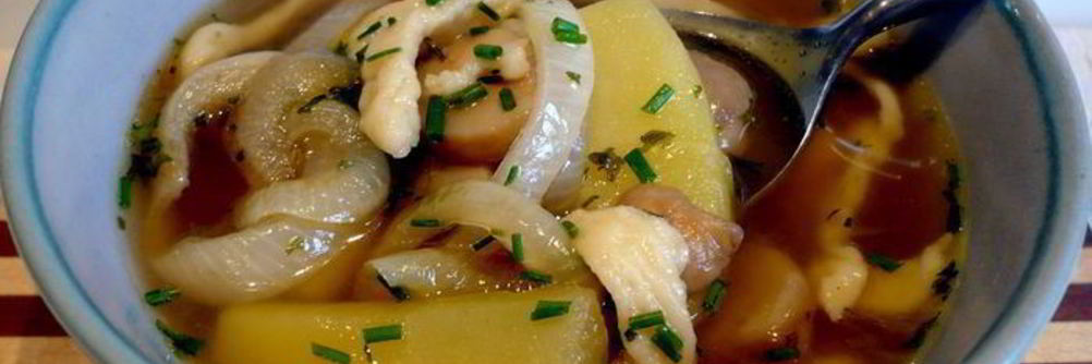 Швабский суп с домашними шпецле