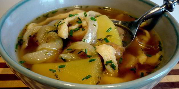 швабский суп с домашними шпецле