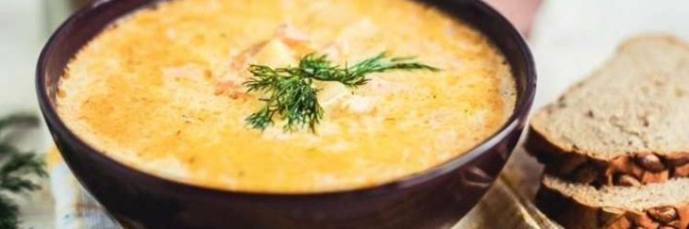 Сливочный суп из семги