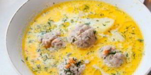 сливочный суп с фрикадельками