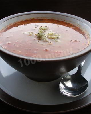 Суп гречневый с томатами и пикантной заправкой