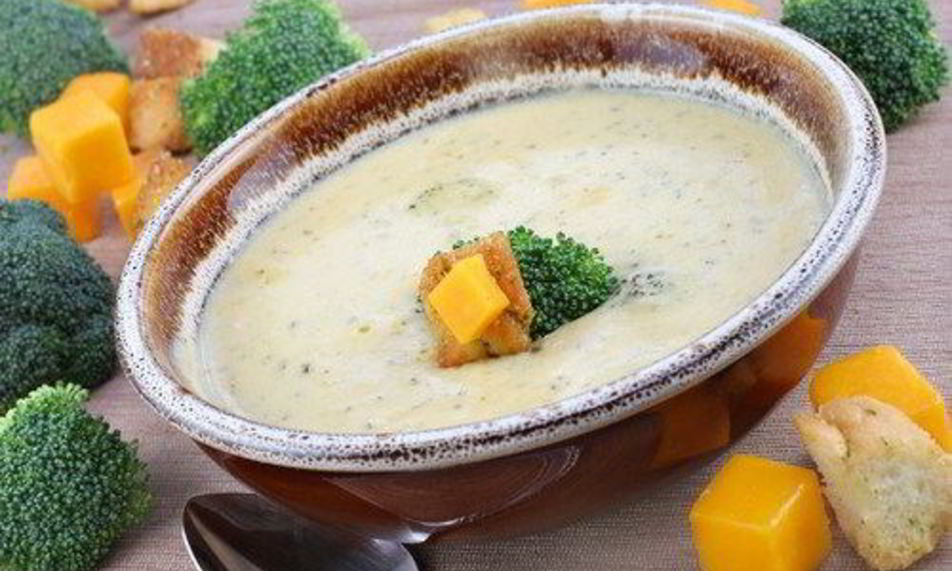Рецепт суп из брокколи и манго с имбирем