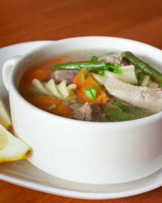 Суп из индейки с макаронами