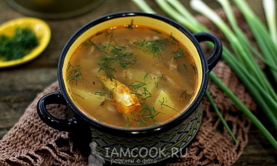 Рецепт суп из кильки в томатном соусе