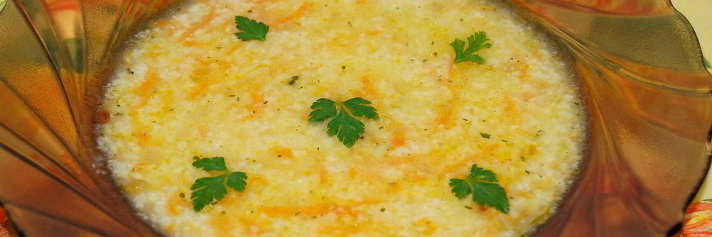 Суп из пшена с чесноком