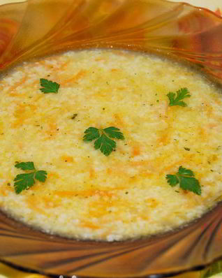 Суп из пшена с чесноком