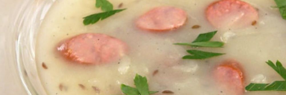 Суп картофельный с колбасками