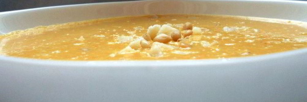 Чечевично-морковный суп-пюре с имбирем