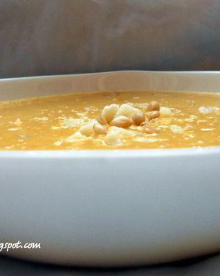 Чечевично-морковный суп-пюре с имбирем