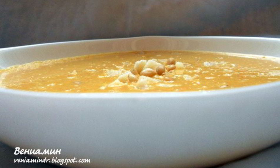 Рецепт чечевично-морковный суп-пюре с имбирем