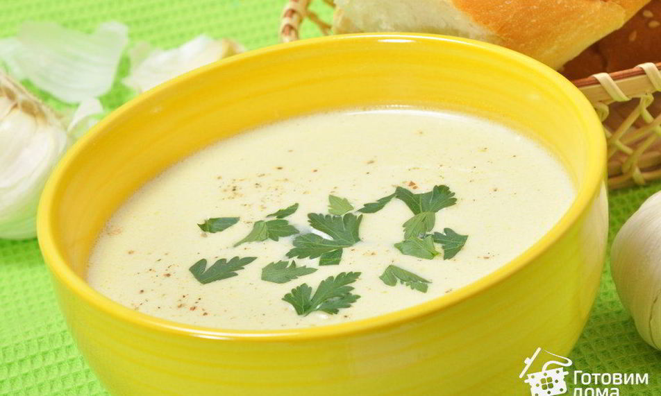 Рецепт чесночный суп-пюре